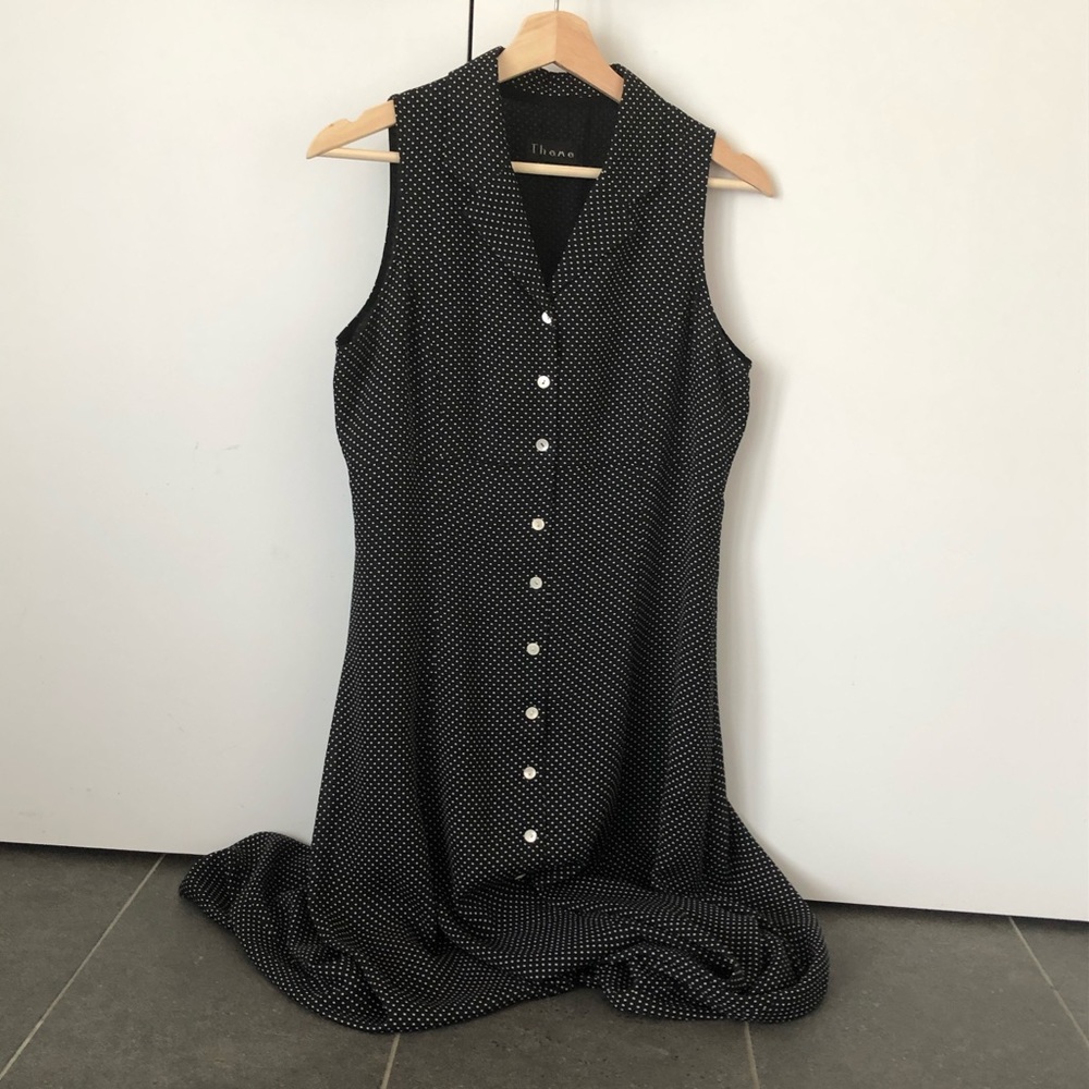 Long Black dress with white spots